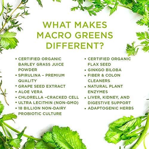MacroLife Naturals Macro Greens Superfood - 30oz - 90 Servings