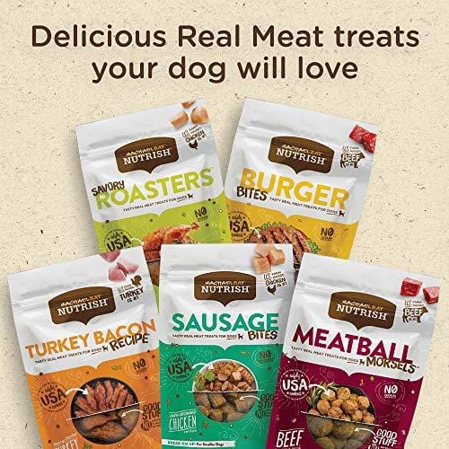 Rachael Ray Nutrish Turkey Bacon Grain Free Dog Treats, Hickory Smoked Turkey Bacon Recipe, 12 Oz.