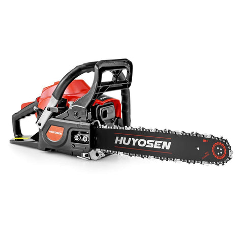 HUYOSEN Gas Power Chain Saws Corded 40.1CC 2 Cycle Gas Powered Chainsaw Guide Bar Size 16 inchs 3/8 inchs 57DL Chain Guide Bar
