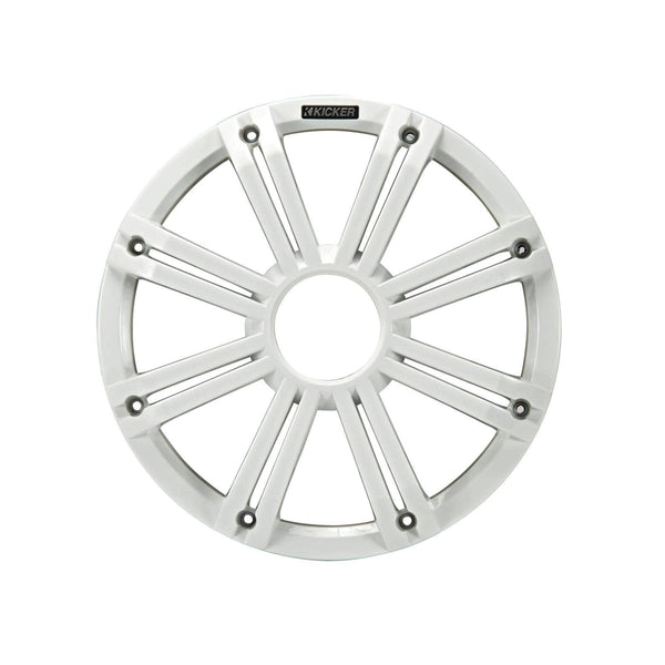 KICKER 45KMF104 10" Weather-Proof Subwoofer for Freeair Applications 45KMG10W 10" LED Grille (White)