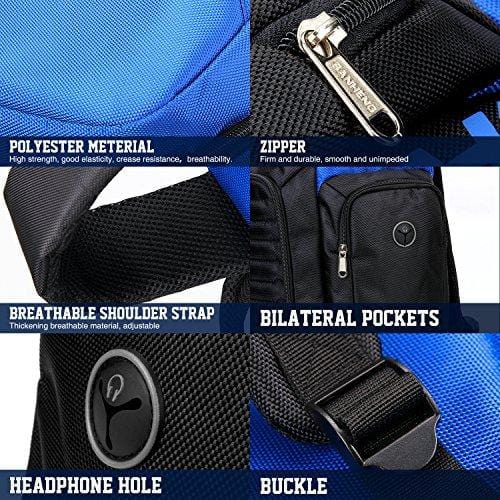 SANHENG Sports Backpack Cooler Large Capacity with Headphone Hole, 15 inch Laptop Backpack with Deputy Storehouse for Basketball (L)