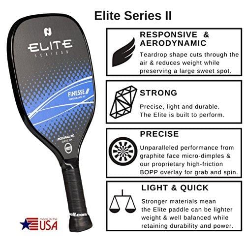 Pickle-Ball, Inc. Elite Pickleball Paddle (Power, Finesse, Skill) (Finesse II - Blue) [product _type] Pickle-Ball - Ultra Pickleball - The Pickleball Paddle MegaStore