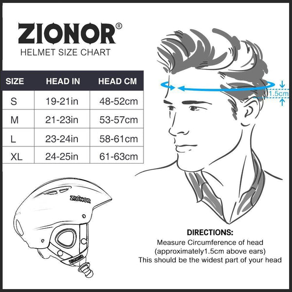 ZIONOR Lagopus H1 Ski Snowboard Helmet for Men Women - Air Flow Control Adjustable Fit Crack (Medium)