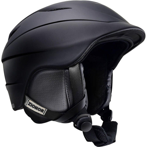 ZIONOR H2 Ski Snowboard Helmet Certified Quality for Men Women with Ventilation Control and Comfortable Liner Black (Medium)