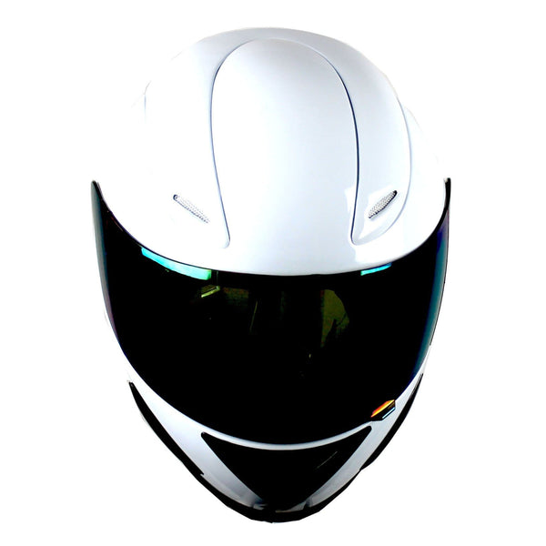 WOW Motorcycle Full Face Helmet Street Bike Glossy White