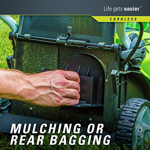 Greenworks 16-Inch 40V Cordless Lawn Mower, 4.0 AH Battery Included 25322