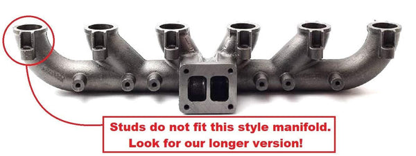 Exhaust Manifold Header Gasket & Stainless Stud Kit for 1998-2019 5.9l & 6.7l Cummins Turbo Diesel
