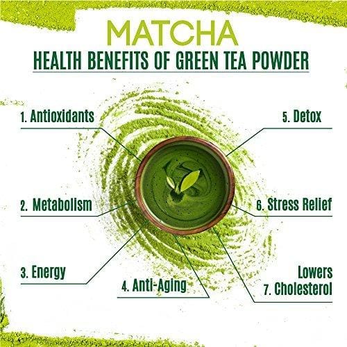 Organic Matcha Green Tea Powder USDA Certified - 100% Pure Macha Ceremonial and Culinary Grade for Smoothies and Baking - 4oz 120g