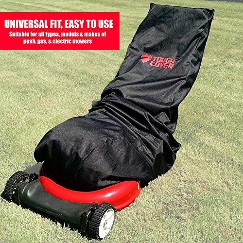 ToughCover Premium Waterproof Lawn Mower Cover Heavy Duty 600D Marine Grade Fabric. Universal Fit. Weather, UV & Mold Protection. with Drawstring Storage Bag.