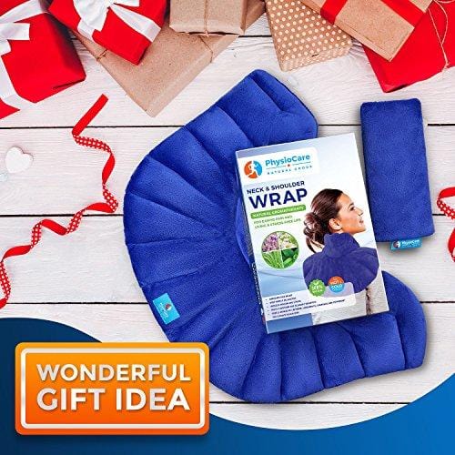 Neck and Shoulder Wrap - Natural Moist Heat Therapy for Muscle Pain, Tension Relief, Aches, Migraines, Headaches, and Arthritis - Instant Relief with deep Heat and Herbal Aromatherapy.