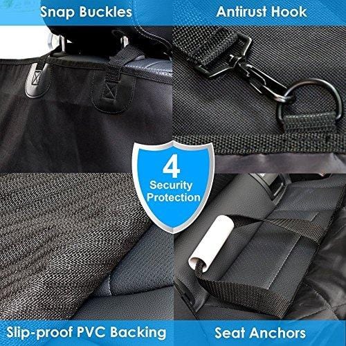 URPOWER Dog Seat Cover Car Seat Cover for Pets 100%Waterproof Pet Seat Cover Hammock 600D Heavy Duty Scratch Proof Nonslip Durable Soft Pet Back Seat Covers for Cars Trucks and SUVs
