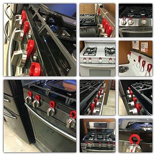 Stove Stoppaz Universal Kitchen Stove Knob Locks (5 Count) (Black)