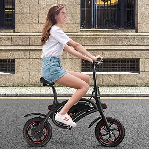 Goplus Folding Electric Bike 350W Lightweight E-Bike Mini Electric Bicycle Scooter Max Speed Up to 19 MPH with 12.5 Mile Range, Cruise Control System, APP Speed Setting and Headlight (Black)