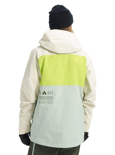 Burton Men's Ak Gore-tex Swash Jacket, Almond Milk/Tender Shoots/Aqua Gray, Small