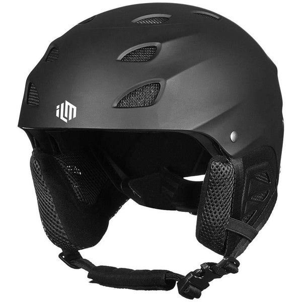 ILM Ski Helmet Snowboard Snow Sports Sled Skate Outdoor Recreation Gear for Men Women ASTM Certified (Black, L)