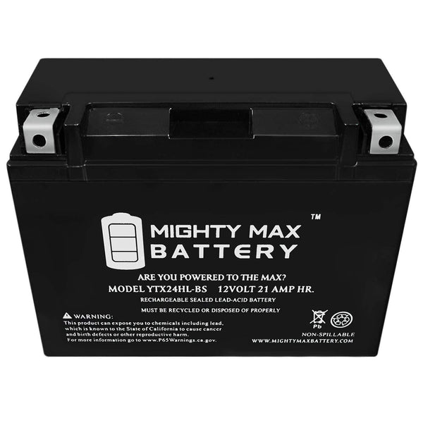 Mighty Max Battery YTX24HL-BS 12V 21AH SLA Battery for Arctic Cat Prowler 650 2006-2010 Brand Product