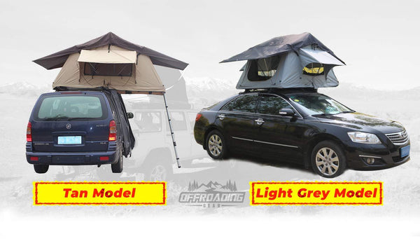Offroading Gear Rooftop Tent, 48" x 84" x 50", Fits 2 People, for Truck/SUV/Car/Etc. - Tan