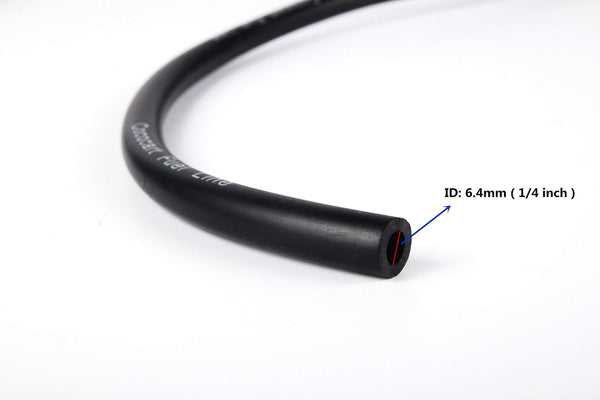 Cococart 9.85-Foot Length Stretchy 1/4 Inch ID Fuel Line+20pcs 2/5" ID Hose Clamps for Kawasaki Kohler Briggs & Stratton Small Engines