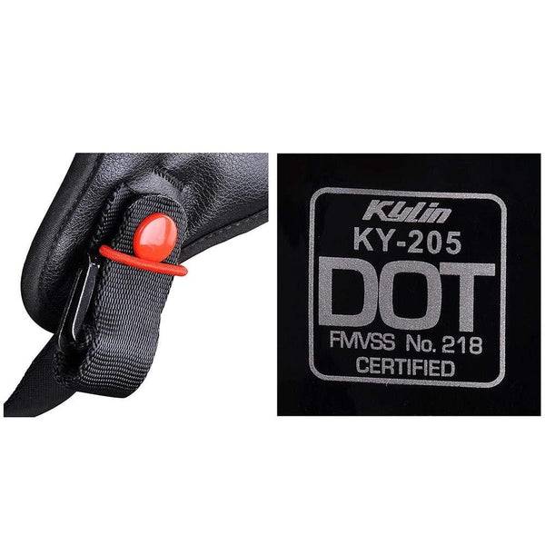 AHR Motorcycle Half Face Helmet DOT Approved Bike Cruiser Chopper High Gloss Black XL