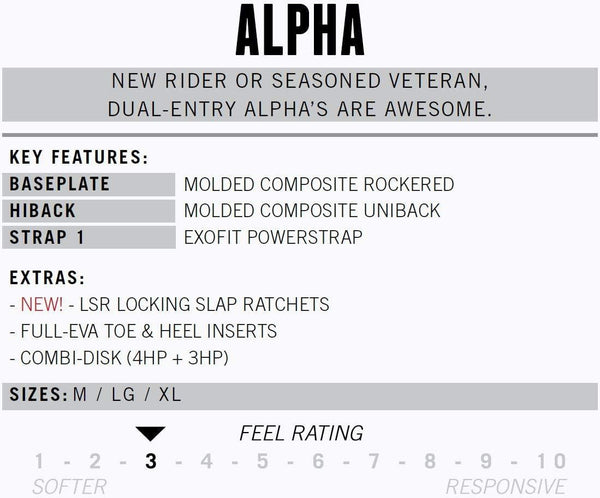 Flow Alpha MTN Snowboard Bindings-Large