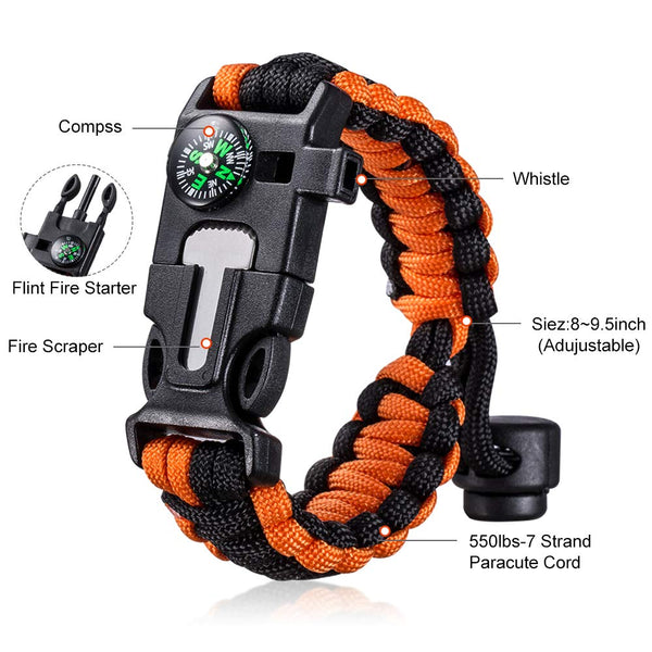 CQQKS Survival Gear Kit for Men Brother Boyfriend Dad Husband Teen Boys - Birthday Gifts Ideas for Him Who Love Camping Hiking Fishing Hunting