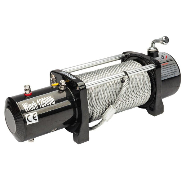 Electric Recovery Winch 12500lbs 12V Fit for Truck SUV Car with Wireless Remote Control Kit