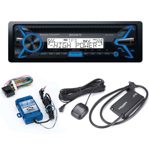 Sony MEX-M100BT Marine CD Receiver with Bluetooth and Sirius XM Tuner and Handle Bar Control Interface Bundle
