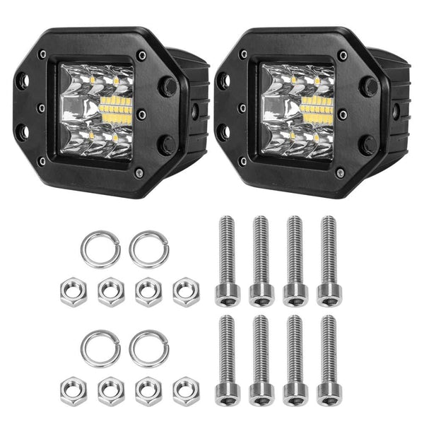 Led Light Bar 5 Inch Flush Mount BEAMCORN LED Pods Spot Flood Combo 39W Super Bright Fog Backup Driving Lights Off Road Lights for Trucks ATV UTV Jeep 4x4 Grill Bumper Mount