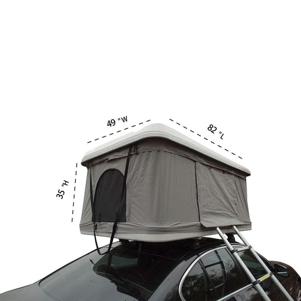 DragonLi Rooftop Tents General Motors Trucks SUVs Camping Travel Camping Tent fold Travel Box Rainproof Rooftop Tent Adventure Camping Outdoors (White Gray)