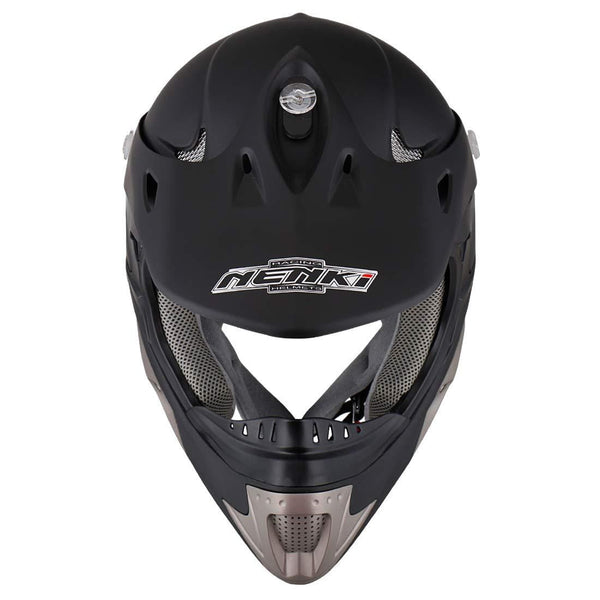NENKI Motocross ATV Dirt bike Helmet NK-301 for Men,DOT Approval (L 59-60CM, MATT BLACK)