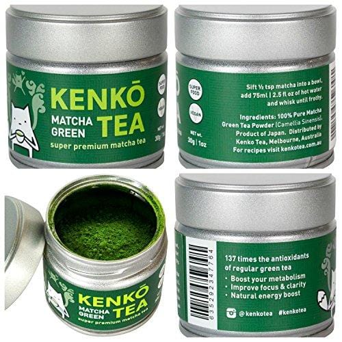 KENKO - Premium Matcha Green Tea Powder - 1st Harvest - Special Drinking Blend for Top Flavor - Best Tasting Ceremonial Grade Matcha Tea Powder - Japanese -30g [1oz]