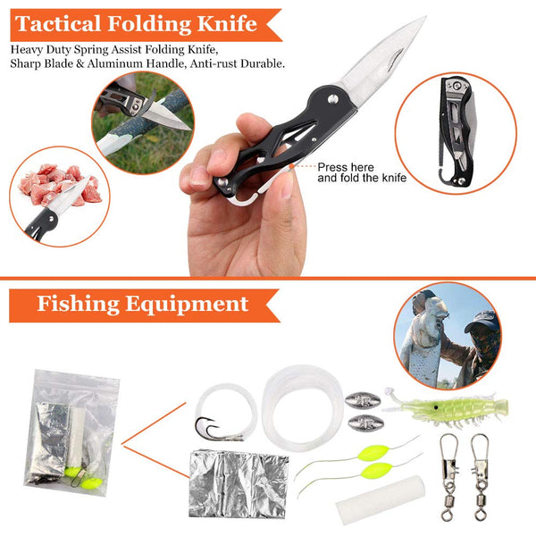 Monoki First Aid Survival Kit, 302Pcs Tactical Molle EMT IFAK Pouch Outdoor Gear EDC Emergency Survival Kits First Aid Kit Trauma Bag for Hiking Camping Hunting Car Travel or Adventures