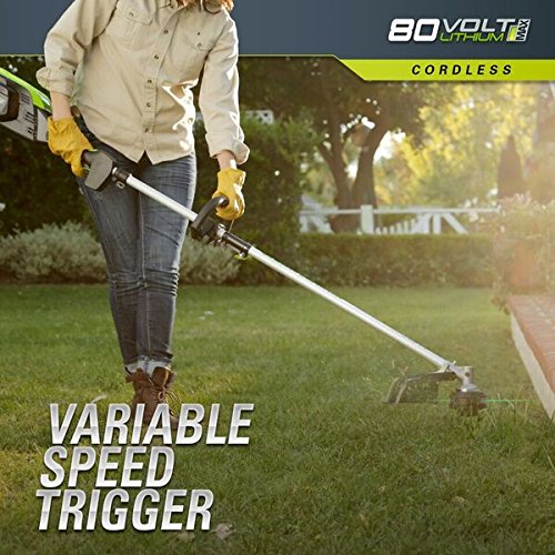 Greenworks PRO 16-Inch 80V Cordless String Trimmer (Attachment Capable), Battery Not Included GST80320