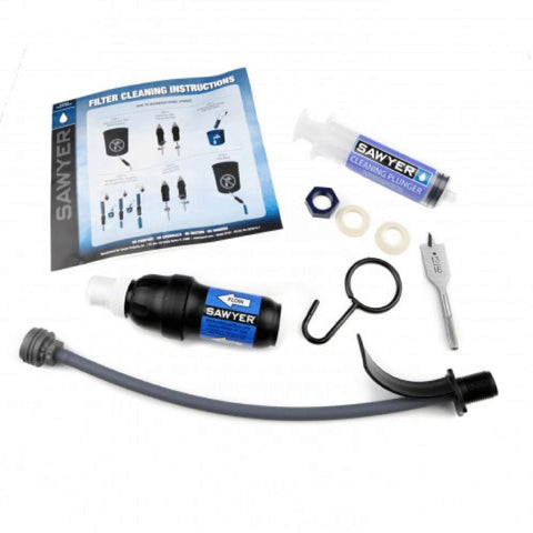 Sawyer Water Filter Filtration Kit, All in One Mini Point One Zero Gravity Micro Emergency Purification System for Groups, SP180 with Bucket & Faucet Adapter, H2O Purifier, Survival Disaster Recovery