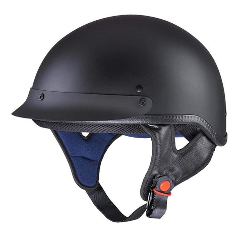 AHR Motorcycle Half Face Helmet DOT Approved Motorbike Cruiser Chopper Matt Black XL