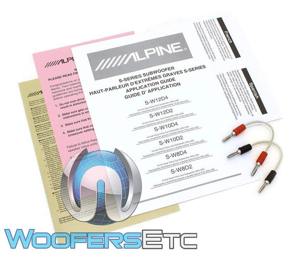 Alpine S-W12D2 S-Series 12" Dual 2-Ohm Subwoofer