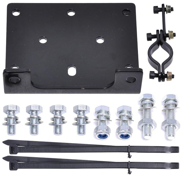 Yescom 4000 lbs 12V 1.24HP Electric Recovery Winch with Remote Switch Line Stopper Gloves ATV Trailer Truck Towing