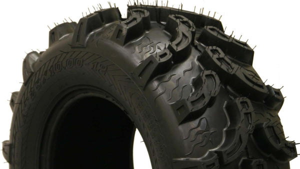 Set of 4 New Premium WANDA ATV/UTV Tires 25x8-12 Front & 25x10-12 Rear /6PR Super Lug Mud