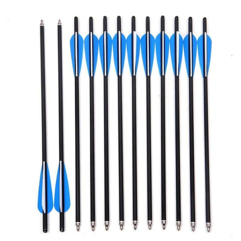 Jocoo 20" Carbon Crossbow Bolts Hunting Archery Arrows with 4" vanes and Replaced Arrowhead/Tip (12 Pack)