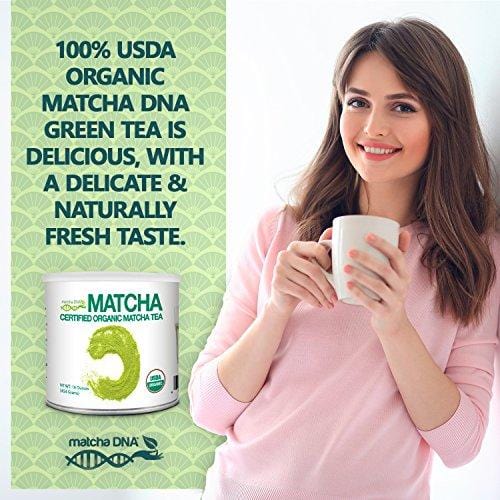 MatchaDNA 1 LB Certified Organic Matcha Green Tea Powder (16 OZ TIN CAN)