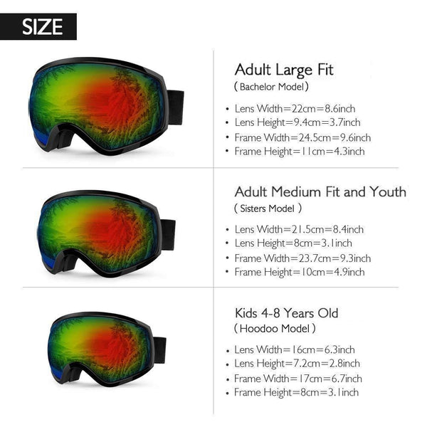 AKASO Ski Goggles, Snowboard Goggles - Anti-Fog, 100% UV Protection, Double-Layer Spherical Lenses, Helmet Compatible Snow Goggles for Men, Women & Youth (Explore Oregon Special Edition)