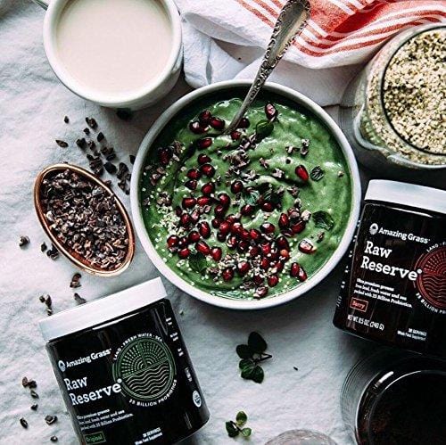Amazing Grass, Raw Reserve Green Superfood Organic Powder with Wheat Grass and Greens, Flavor: Berry, 30 Servings