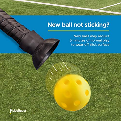 PickleUpper Pickleball Ball Retriever - Attaches to Pickleball Paddles - The Easy Way to Pick Up Pickleball Balls Without Bending Over - Fits Standard Paddles