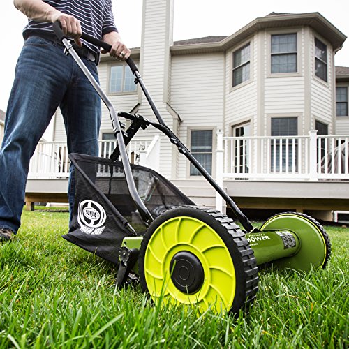 Snow Joe MJ500M 16 inch Manual Reel Mower w/Grass Catcher