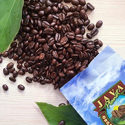 Java Planet - Colombian USDA Organic Coffee Beans, Fair Trade, Rain Forest Alliance, Low Acid, Medium Dark Roast, Whole Bean Coffee, Arabica Coffee, Gourmet Specialty Grade A - (1lb)