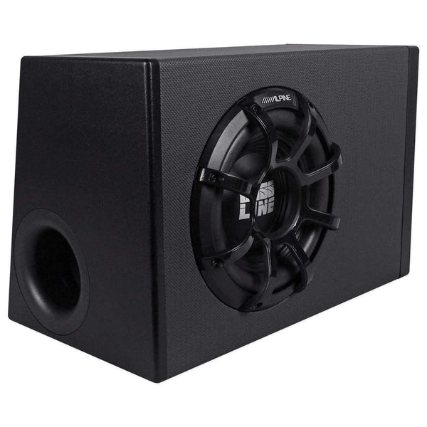 Alpine 250W Powered Sub Enclosure with 10 Inch Bassline Subwoofer & Amp PWA-S10V