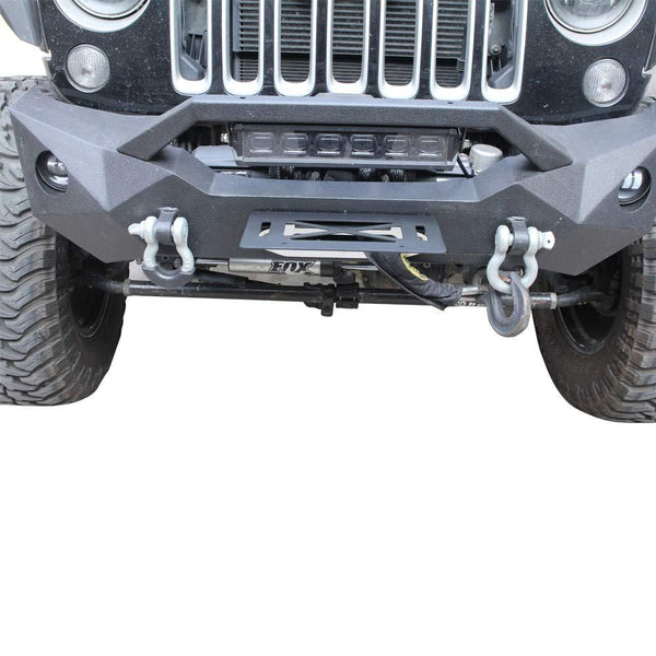 BESKE Flip-Up License Plate Holder for Winch Black Front License Plate Frame License Holder for Jeep Wrangler TJ YJ JK JKU JL