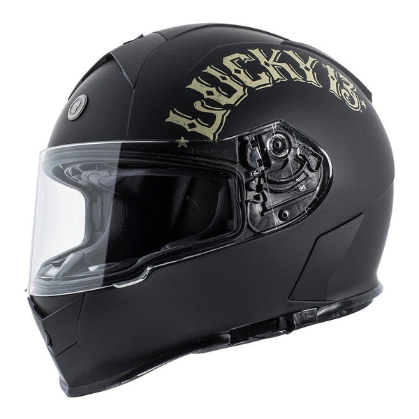 TORC Unisex-Adult Full Face helmet (Flat Black Bullhead, Large)