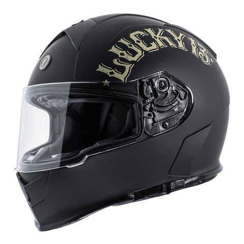 TORC Unisex-Adult Full Face helmet (Flat Black Bullhead, Large)