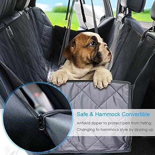 URPOWER Dog Seat Cover Car Seat Cover for Pets 100%Waterproof Pet Seat Cover Hammock 600D Heavy Duty Scratch Proof Nonslip Durable Soft Pet Back Seat Covers for Cars Trucks and SUVs